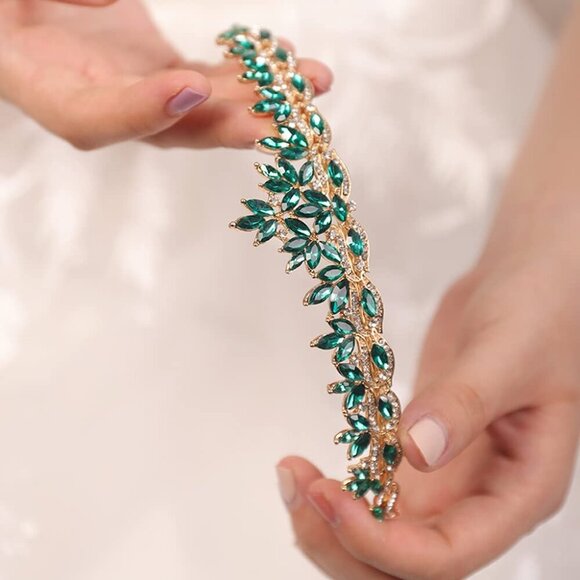 Vintage Bridal Tiara Crystal Gemstone Crown Wedding Prom Halloween Accessories main image 4